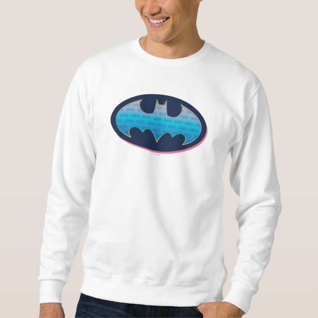 Sweatshirt Batman | Symbole rose et bleu (Devant)
