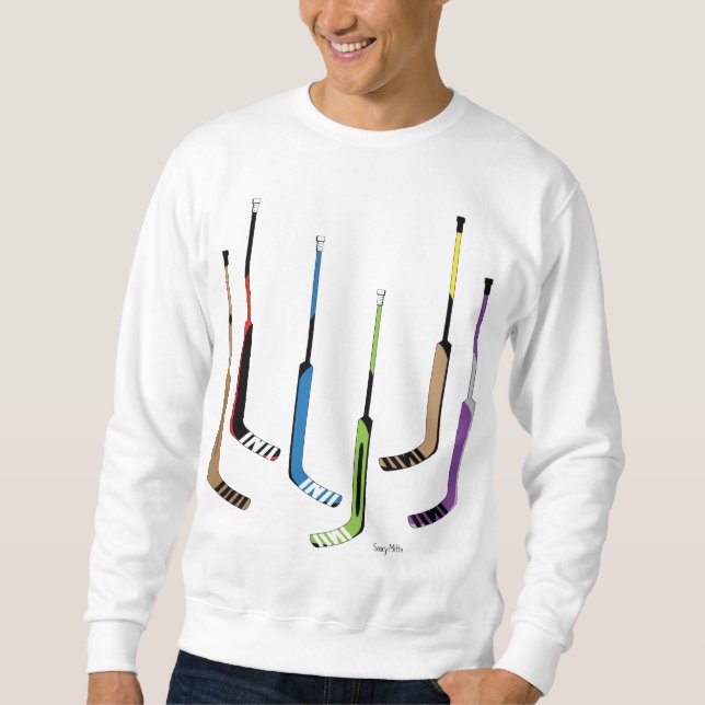 Sweatshirt Bâtons de gardien Hockey (Devant)