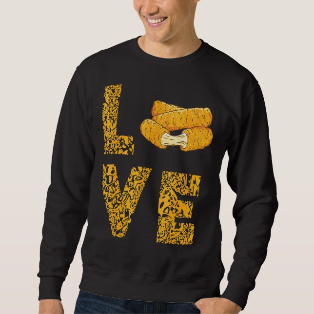 Sweatshirt Bâtons Mozzarella Leopard Love Cheese Sticks Alime (Devant)