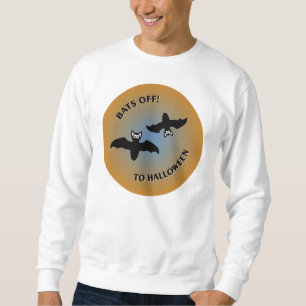 Sweatshirt Bats d'Halloween bleu orange