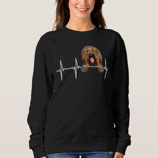 Sweatshirt Battement de coeur de chien pour Briard (Devant)