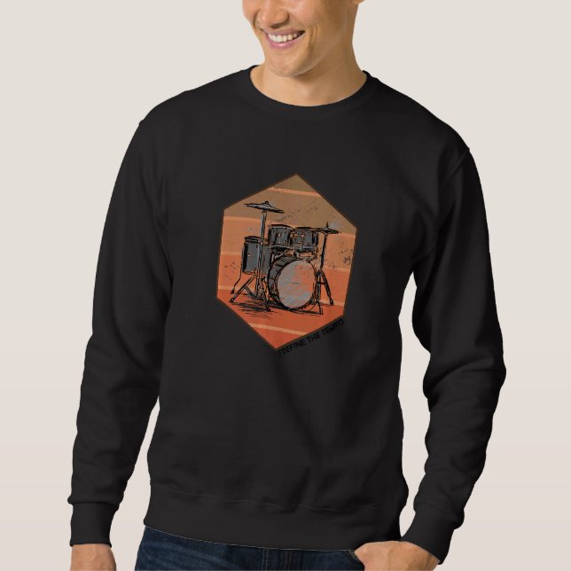 Sweatshirt Batterie de percussion Rudiments de batterie Citat (Devant)