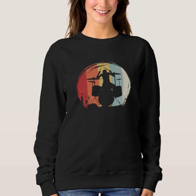 Sweatshirt Batteur Rétro en train de battre (Devant)