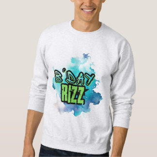 Sweatshirt B'Day (Anniversaire) Rizz Green Et Monochromatic B