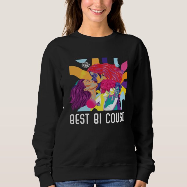 Sweatshirt Be Bi Cousin Bisexual Rainbow Pride March Bisexual (Devant)