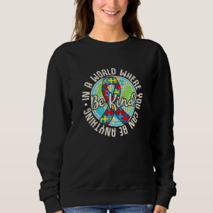 Sweatshirt Be Kind Sensibilisation sur l'autisme Puzzle Earth