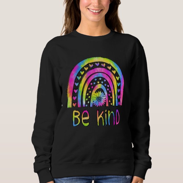 Sweatshirt Be Kind Tie Dye Rainbow Choose Kindness Autism Awa (Devant)