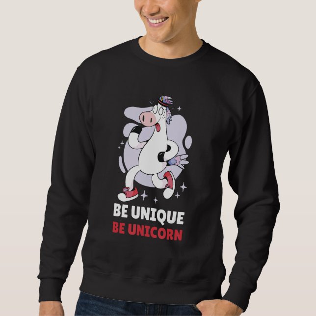 Sweatshirt Be Unique Be Unicorn 3 (Devant)