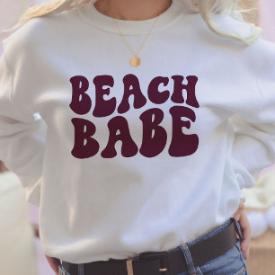 Sweatshirt Beach Baby Burgundy Correspondant Bachelorette Par