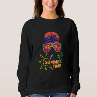 Sweatshirt Beach for Women Hawaiian GraphicSunshine Summer Va