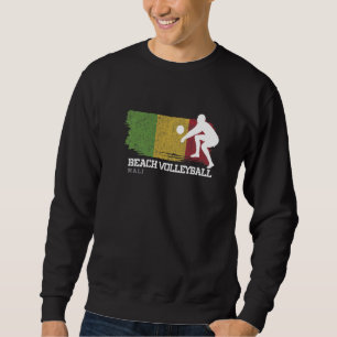 Sweatshirt Beach Volleyball Mali Drapeau Aimer Volleyball Jou