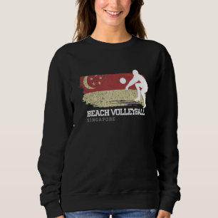 Sweatshirt Beach Volleyball Singapour Drapeau Love Volleyball