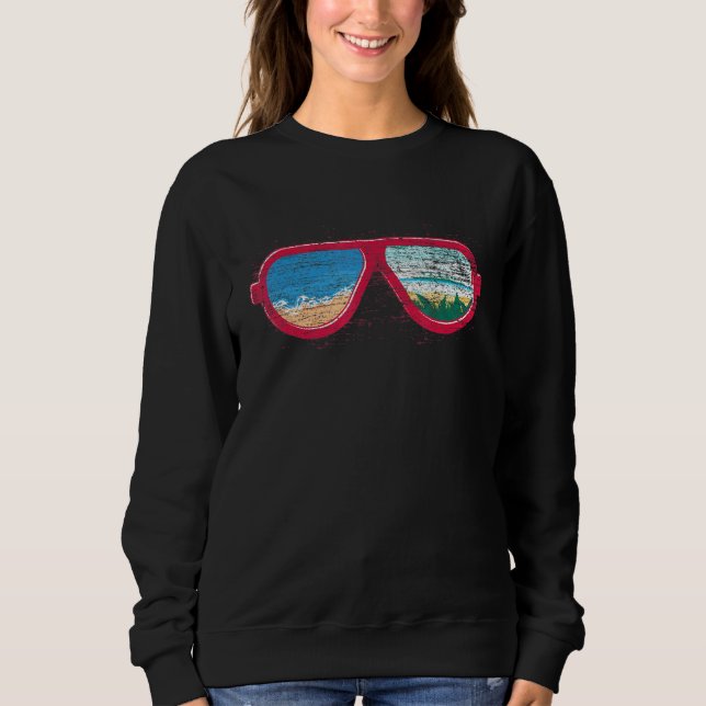 Sweatshirt Beach Waves Vacay Mode Exotic Summer Tropical Sung (Devant)