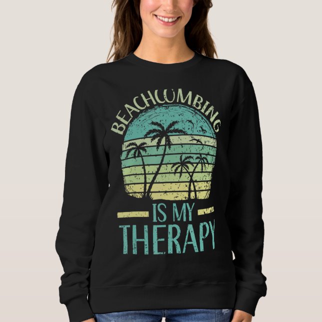 Sweatshirt Beachcomby Est Mon Thérapie Beachcomber Beach Glas (Devant)