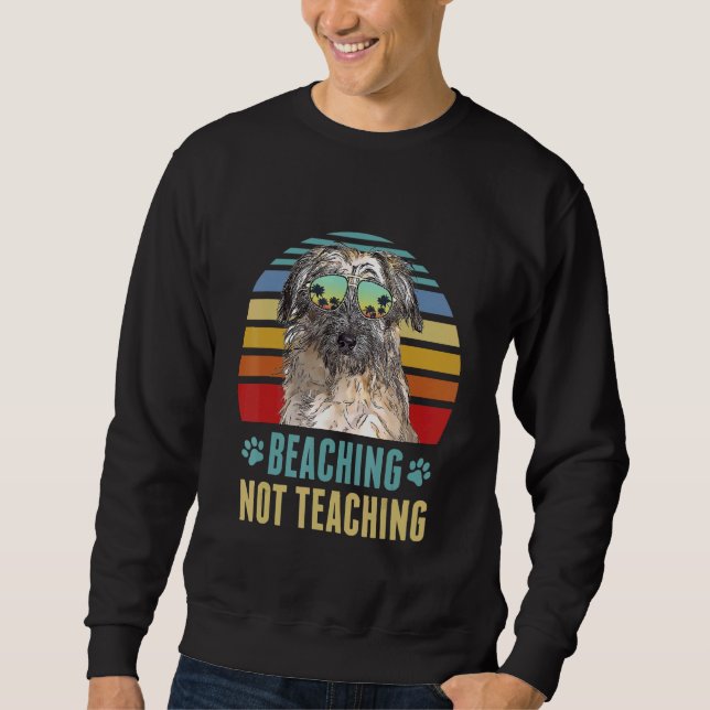 Sweatshirt Beaching Not Teaching Pyrénées Shepherd Chien été (Devant)