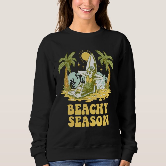 Sweatshirt Beachy Season Beach Girlfriend Ocean Fiance Vacati (Devant)