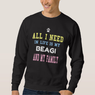 Sweatshirt Beagi Famille Maman Papa Amour Beagle Corgi
