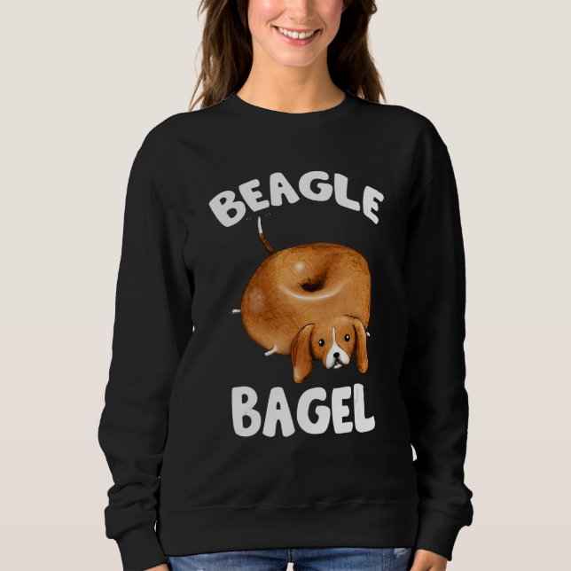 Sweatshirt Beagle Bagel Funny Beagle Lover Dog Pun Jewish Lov (Devant)