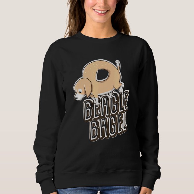 Sweatshirt Beagle Bagel Love Bagels Chien Beagle (Devant)
