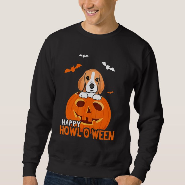 Sweatshirt Beagle Chien Citrouille Halloween Costume Jack O L (Devant)