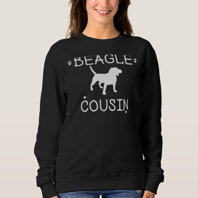 Sweatshirt Beagle Cousin Beagle Costume de fête de chien Matc (Devant)