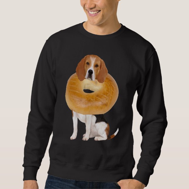 Sweatshirt Beagle de nourriture de chien Bagel (Devant)