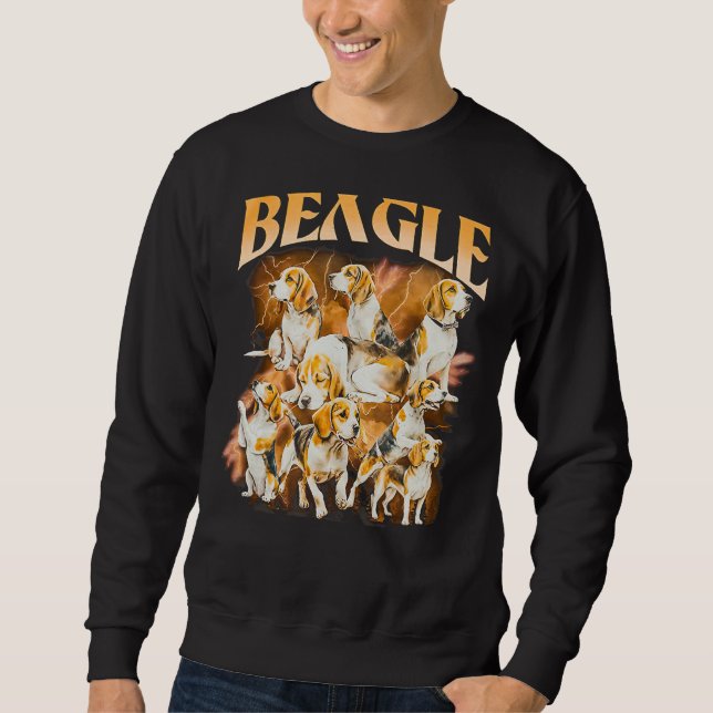 Sweatshirt Beagle Dog  Beagle Dog Vintage 90s Style (Devant)
