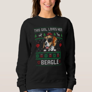 Sweatshirt Beagle Girl Cool Ugly Christmas for Dog Mom Premiu