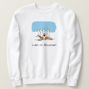 Sweatshirt Beagle hivernal de neige - Plaisir de laisser pass
