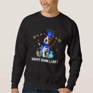 Sweatshirt Beagle juif Chien Menorah Casquette Heureux Chanuk