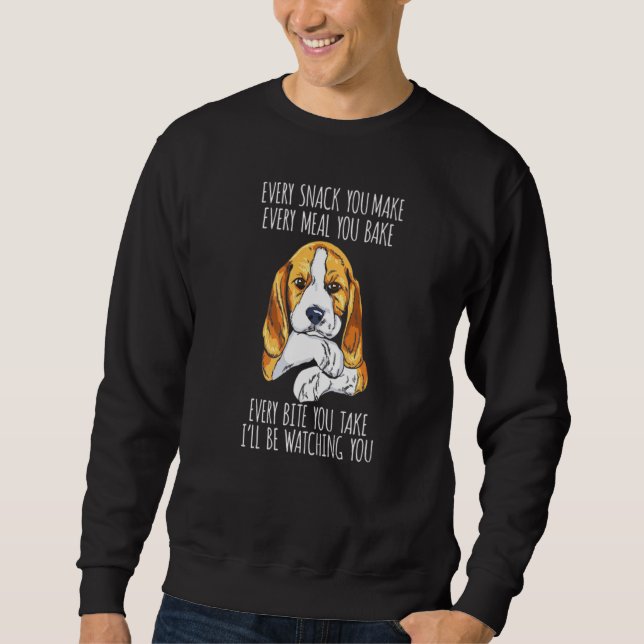 SWEATSHIRT BEAGLE MOM DAD FUNNY CHIEN (Devant)