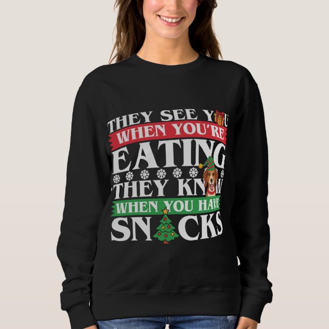 Sweatshirt Beagle Noël Beagle Lover (Devant)