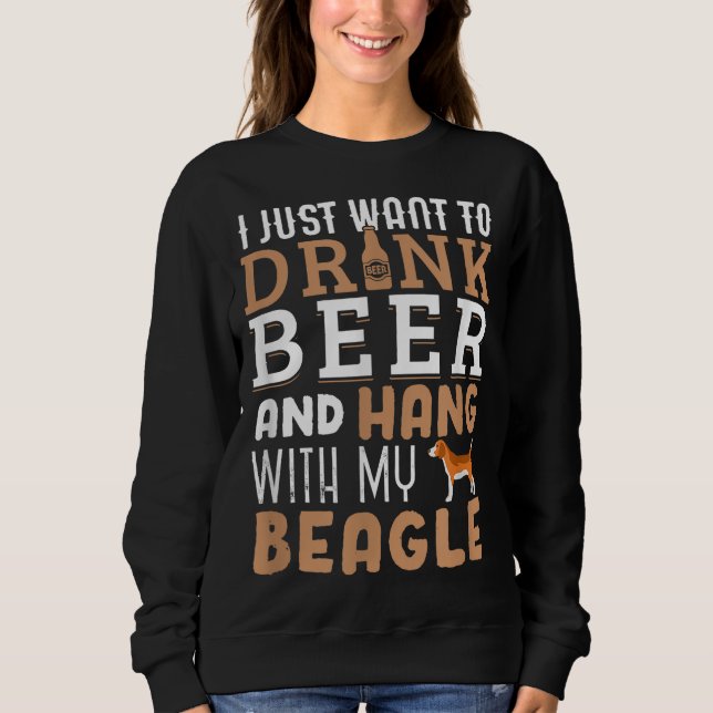 Sweatshirt Beagle Papa Drôle Fête des pères Amoureux des chie (Devant)