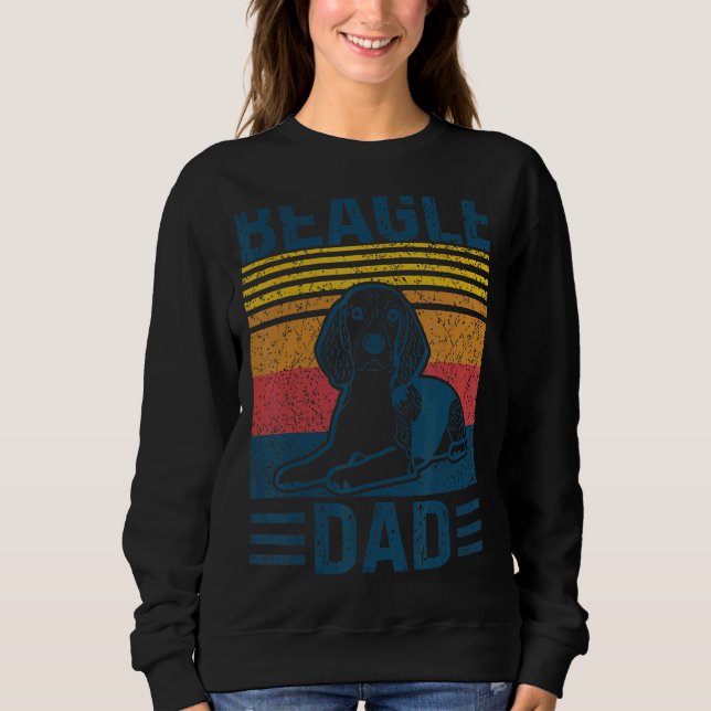 Sweatshirt Beagle Papa Père Retro Beagle Chien Papa (Devant)