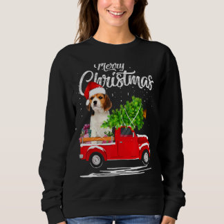 Sweatshirt Beagle Ride Camion rouge Pajama de Noël