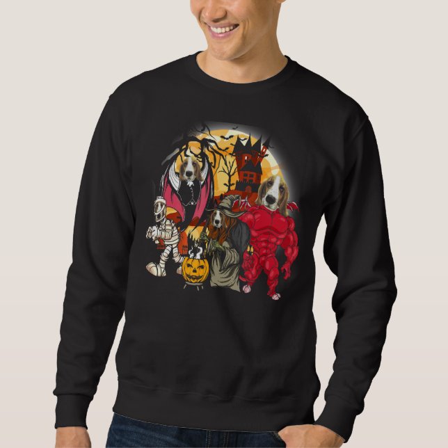 Sweatshirt Beagle Vampire Mummy Evil Witch Costume d'Hallowee (Devant)