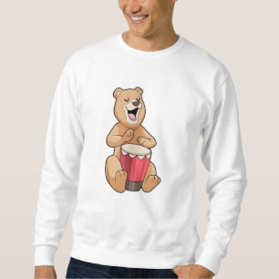 Sweatshirt Bear at Music with Drum