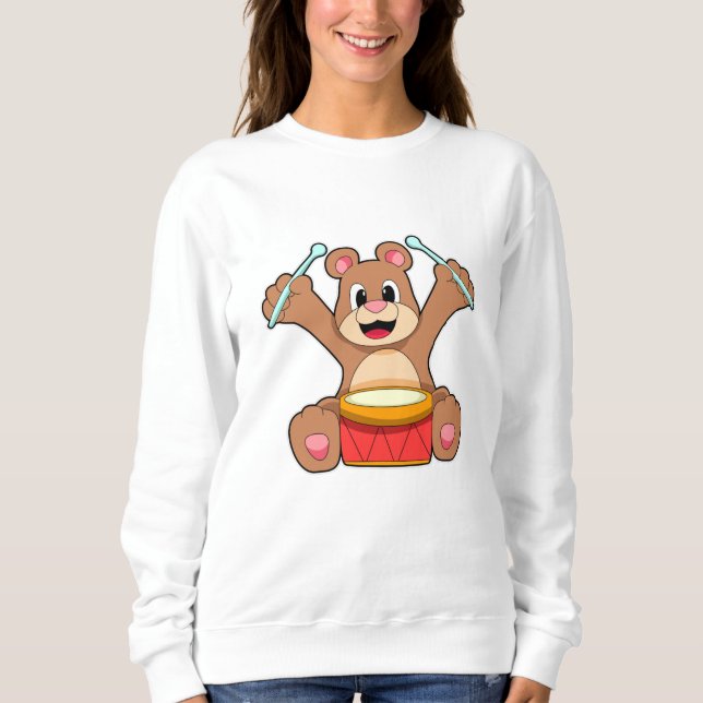 Sweatshirt Bear at Music with Drum (Devant)