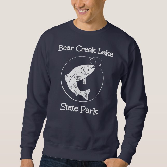 Sweatshirt Bear Creek Lake State Park Fishing Fish Camping (Devant)