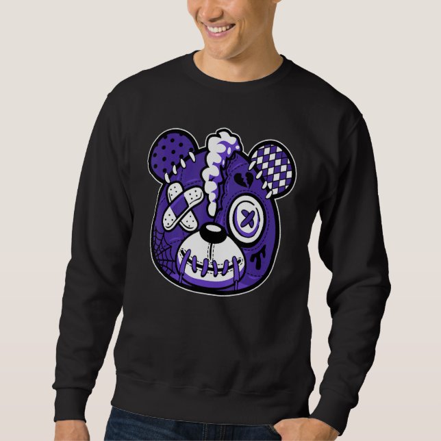 Sweatshirt Bear Dripping  Loves Retro Matching 5s Matching (Devant)