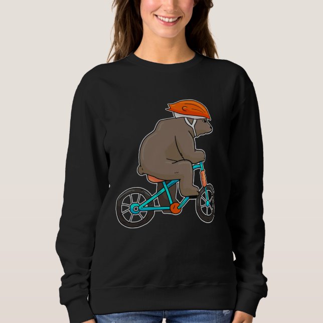 Sweatshirt Bear On Bike Bicycle Cycling Bear (Devant)