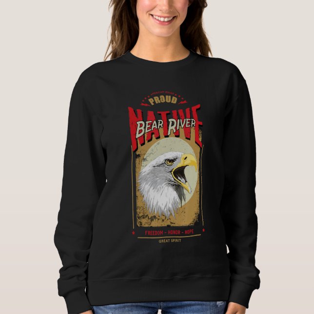 Sweatshirt Bear River Native American Eagle Spirit Vintage Ho (Devant)