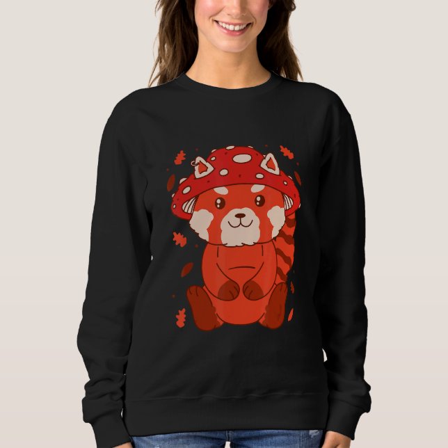 Sweatshirt Bear Toadstool Hat Autumn Cat Bear Red Panda (Devant)