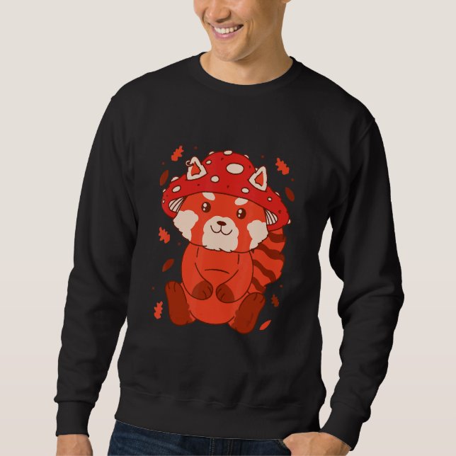 Sweatshirt Bear Toadstool Hat Autumn Cat Bear Red Panda (Devant)