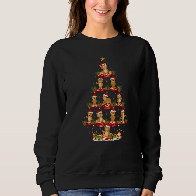 Sweatshirt Bear  Xmas Holiday Santa Bear Christmas Tree (Devant)