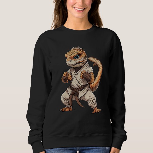 Sweatshirt Bearded Dragon Judo Kickboxing Wrestling Karate Ma (Devant)