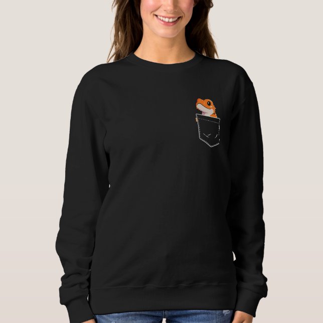 Sweatshirt Bearded Dragon Pocket Design Cool Reptile Pet Liza (Devant)