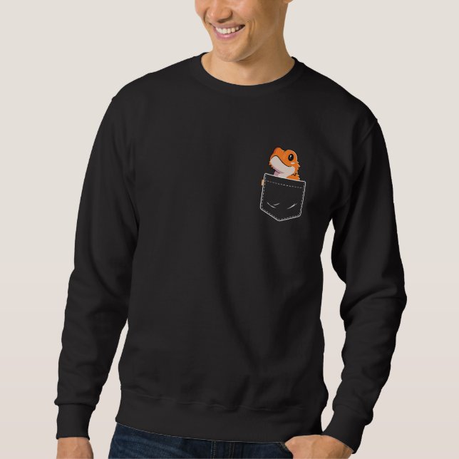Sweatshirt Bearded Dragon Pocket Design Cool Reptile Pet Liza (Devant)