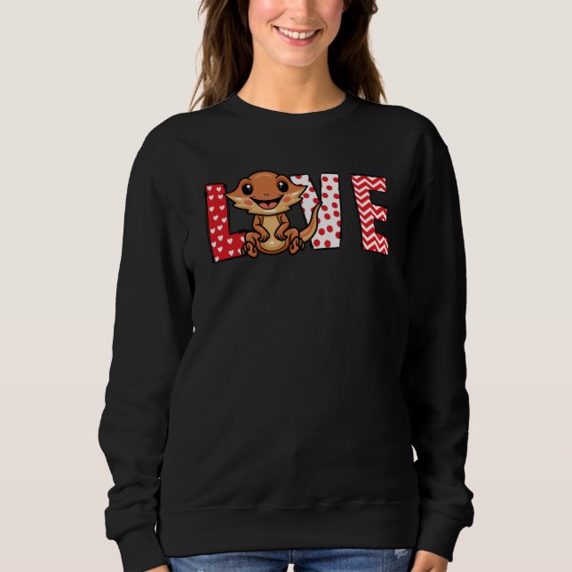 Sweatshirt Bearded Dragon Valentines Day Love Valentine Cute  (Devant)
