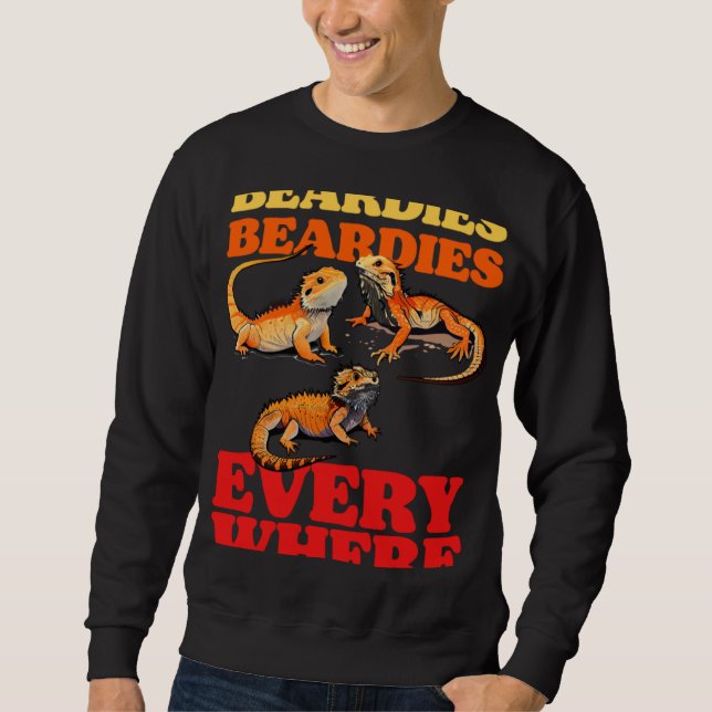 Sweatshirt Beardies Beardies Everywhere  Bearded Dragon Pet L (Devant)